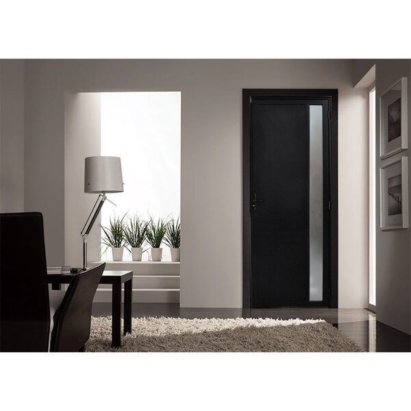 Porta De Alumínio Lambril 210x100cm Com Visor Lado Direito Ha