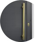 Porta De Aluminio Lambril 210x100cm Frisada Com Puxador Super