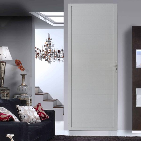 Porta De Alumínio Lambril 210x100cm Hale Esquadrias Abertura