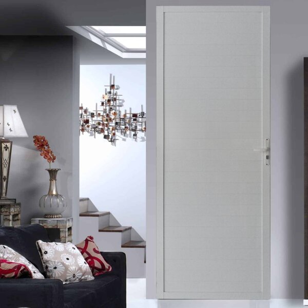 Porta De Alumínio Lambril 210x100cm Lado Direito Hale Esquadr