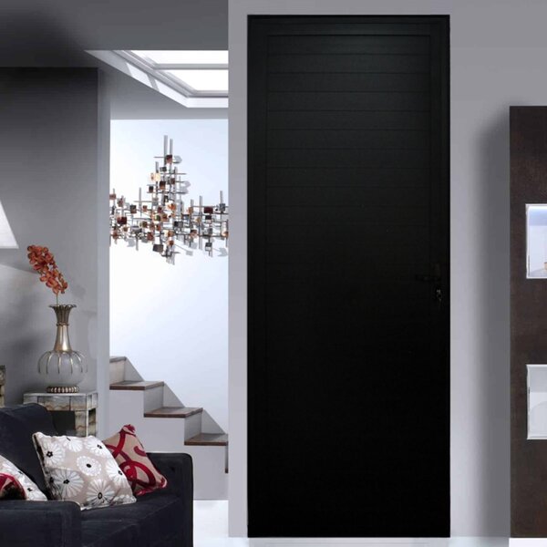 Porta De Alumínio Lambril 210x100cm Lado Esquerdo Hale Esquad