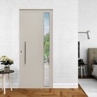 Porta De Alumínio Lambril 210x100cm Visor E Puxador Lado Dire