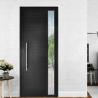 Porta De Alumínio Lambril 210x100cm Visor E Puxador Lado Esqu