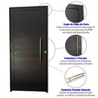 Porta De Aluminio Lambril 210x80cm Com Puxador Super Abertura