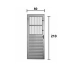 Porta De Alumínio Lambril 210x80cm Postigo Hale Esquadrias Ab