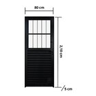 Porta De Alumínio Lambril 210x80cm Postigo Hale Esquadrias Ab