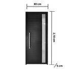 Porta De Alumínio Lambril 210x80cm Visor E Puxador Hale Esqua