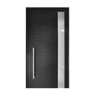 Porta De Alumínio Lambril 210x80cm Visor E Puxador Hale Esqua