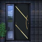 Porta De Aluminio Lambril 210x90cm Com Puxador Super Duna Bri