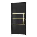 Porta De Aluminio Lambril 210x90cm Com Puxador Super Evolutio