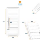 Porta De Aluminio Lambril 210x90cm Com Puxador Super Evolutio