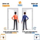 Porta De Aluminio Lambril 210x90cm Com Puxador Super Marrom C