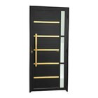 Porta De Aluminio Lambril 210x90cm Com Puxador Super Miraggio