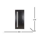 Porta De Aluminio Lambril 210x90cm Com Puxador Topsul Preto