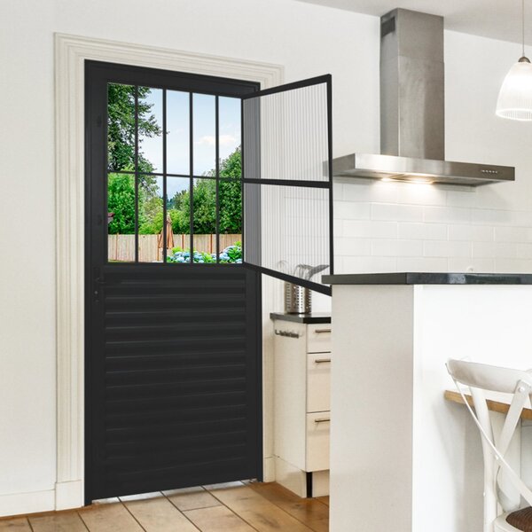 Porta De Alumínio Lambril 210x90cm Postigo Hale Esquadrias Ab