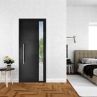 Porta De Alumínio Lambril 210x90cm Visor E Puxador Hale Esqua