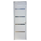 Porta De Aluminio Lambril Branco Com Maçaneta E Friso Linha 2
