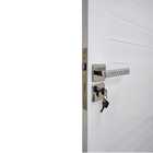 Porta De Alumínio Lambril Branco Com Maçaneta Premium Linha 3