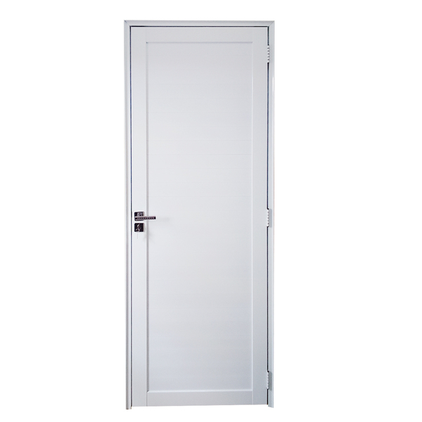 Porta De Alumínio Lambril Branco Com Maçaneta Premium Linha 3