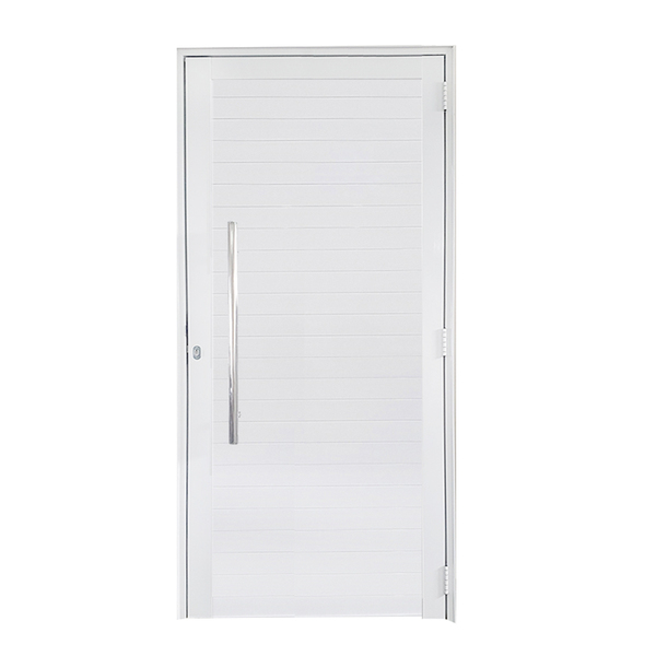 Porta De Alumínio Lambril Branco Com Puxador Linha 30 - Dc La