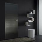 Porta De Alumínio Lambril Com Fechadura Preto Direita - 210x70