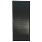 Porta De Alumínio Lambril Com Fechadura Preto Direita - 210x90