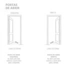 Porta De Alumínio Lambril Com Fechadura Preto Direita - 210x90