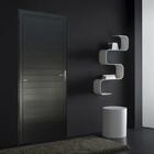 Porta De Alumínio Lambril Com Fechadura Preto Direita - 210x90