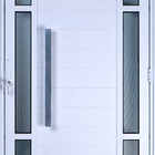 Porta De Alumínio Lambril Com Visor Duplo Com Puxador 2,10 X