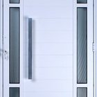 Porta De Alumínio Lambril Com Visor Duplo Com Puxador 2,10 X