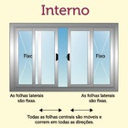 Porta De Alumínio Lambril Com Visor E Puxador 2,10 X 1,00  Di