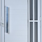 Porta De Alumínio Lambril Com Visor E Puxador 2 Torres 2,10 X