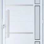 Porta De Aluminio Lambril Frisos Visor Lateral Com Puxador Li