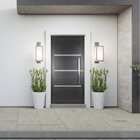 Porta De Aluminio Lambril Pivotante 220x100cm Com Puxador Abe