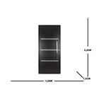 Porta De Aluminio Lambril Pivotante 220x100cm Com Puxador Abe