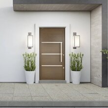 Porta De Aluminio Lambril Pivotante 220x120cm Com Puxador Top