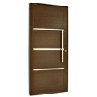 Porta De Aluminio Lambril Pivotante 220x120cm Com Puxador Top