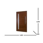 Porta De Aluminio Lambril Pivotante 220x120cm Com Puxador Top