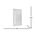 Porta De Aluminio Lambril Pivotante 220x90cm Com Puxador Bran