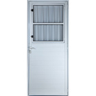 Porta De Alumínio Lambril Postigo 2,10 X 0,90 Esquerda Vidro