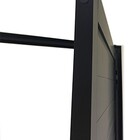 Porta De Alumínio Lambril Preto Com Puxador E Friso Linha 25