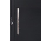 Porta De Alumínio Lambril Preto Com Puxador Linha 25 - Dc Lad