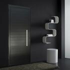 Porta De Alumínio Lambril Preto Direita - 210x100