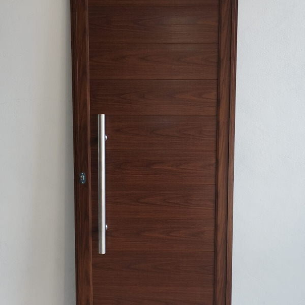 Porta de Alumínio Lambril Simples 2,10x 0,60 S/ Vidro - Madei