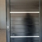 Porta de Alumínio Lambril Simples 2,10x 0,60 S/ Vidro - Preto