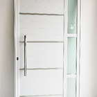 Porta de Alumínio Lambril Simples 2,10x 0,80 C/ Vidro