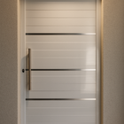 Porta de Alumínio Lambril Simples 2,10x 0,80 S/ Vidro