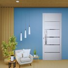 Porta De Alumínio Lambril Solara Com Puxador 70 X 210 Abertur