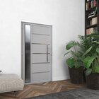 Porta De Alumínio Lambril Solara Com Visor E Puxador 70 X 210