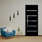 Porta De Alumínio Lambril Solara Preta Com Puxador 70 X 210 A